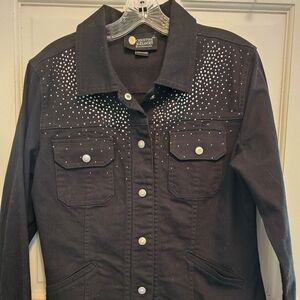 Christine Alexander Black Jacket with Silver Accents